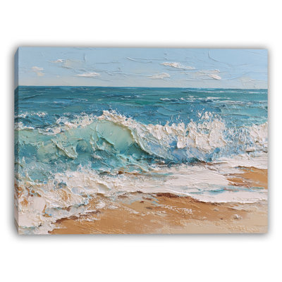 «Coastal Breaker», art texturé sur toile tendue