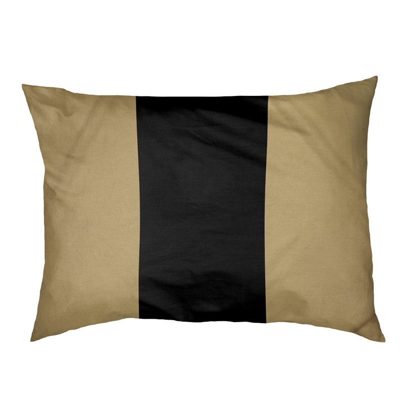 Coussin Colorado, Grand (l 40 po x P 30 po x H 6,5 po), Doré / noir / doré