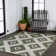 Kyona Geometric Moroccan Diamond Green/Cream Indoor/Outdoor Rug