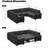 Shavera Velvet Large U-Shaped Sectional Couch Convertible Oversized Sofa Bed Sleeper-607968776