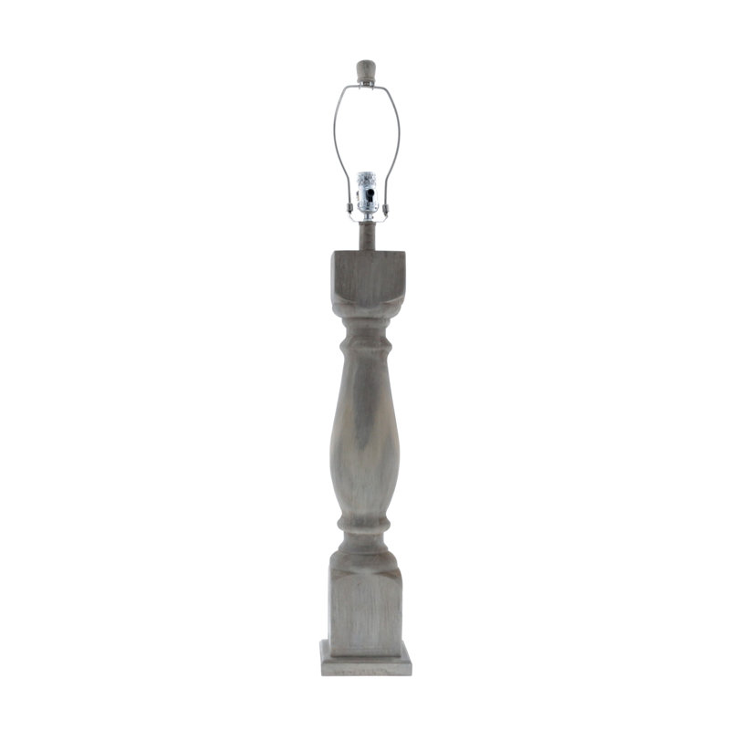 Lampe de table Benjamin-James, Gris rustique délavé, H 40 po x l 16 po x P 16 po