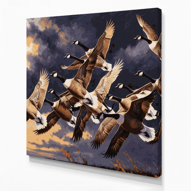 Oiseaux Canada, toile mauve sur toile mauve