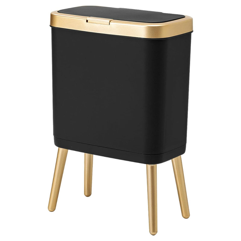 Poubelle en plastique (4 gallons), Noir