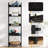 5 Tier Narrow Bookshelf: Tall Bookcase Shelf With Edge Protection, Industrial Modern Bookshelves For Bedroom Living Room Home Office (black)
