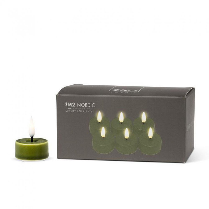 Ensemble de 6 lumières DEL, L 1,5 po x l 1,5 po x P 1,5 po, Vert