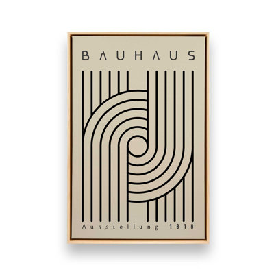 Impression sur toile monochrome Bauhaus Curves
