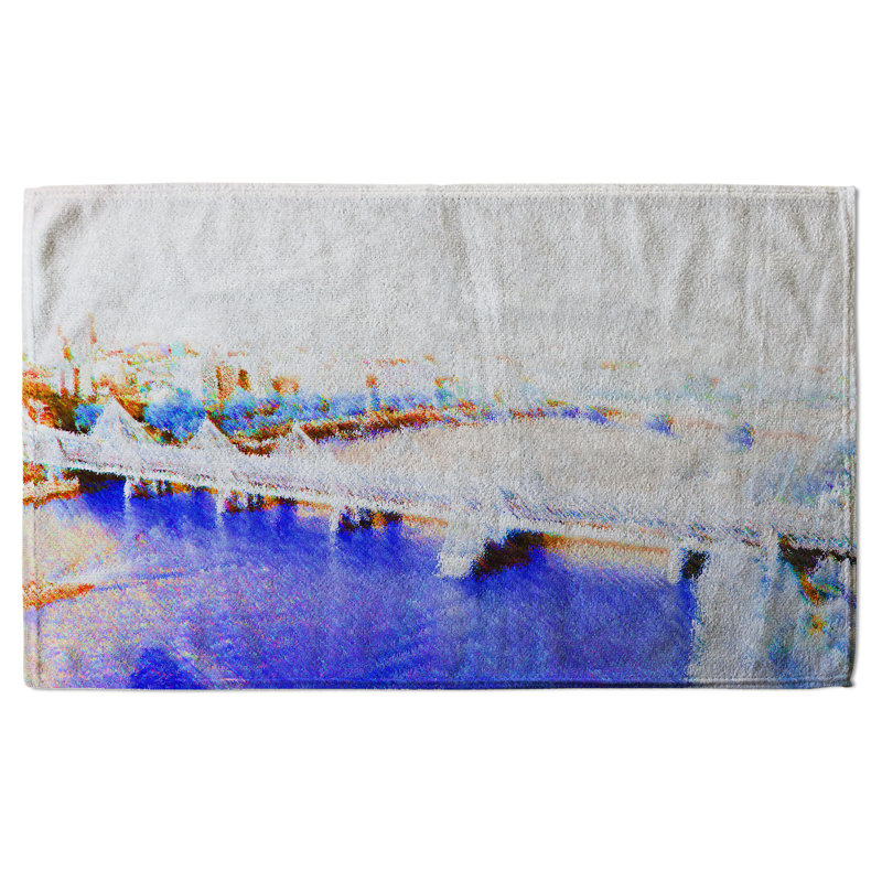 Neaven Polyester Shower Curtain Set, Blue
