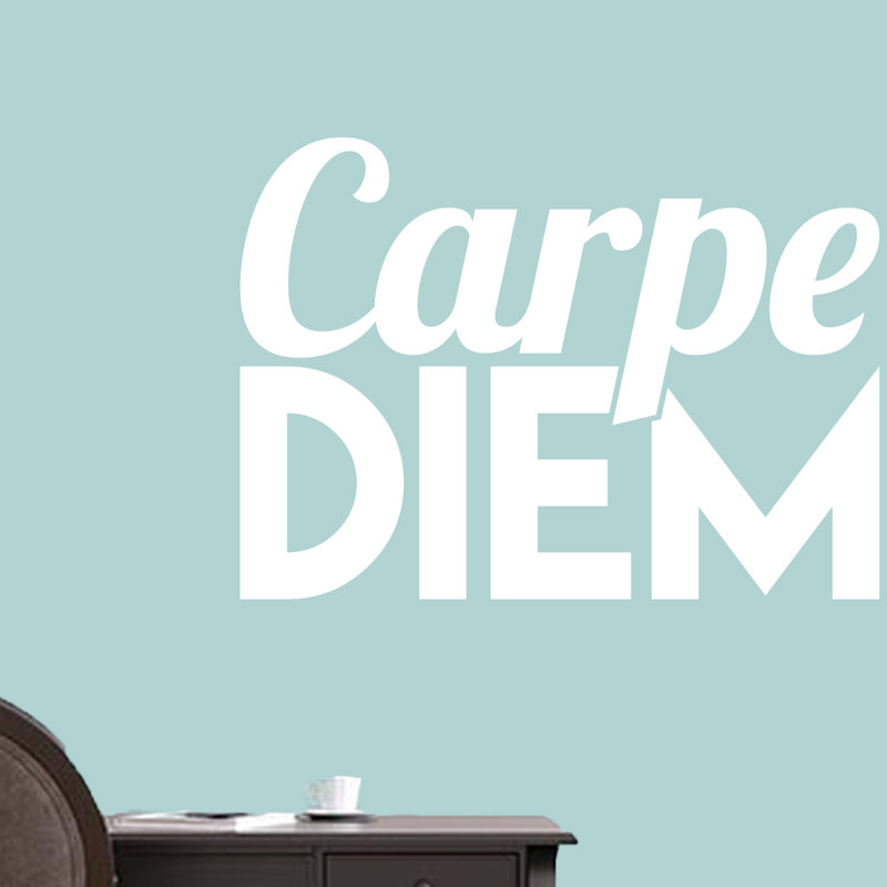 Décalcomanie murale indemnités journalières carpe diem Bartel, Blanc