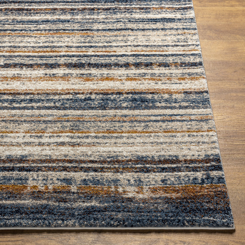 Dunigan Abstract Machine Woven Area Rug in Brown/Gray, Rectangle 2' x 3'