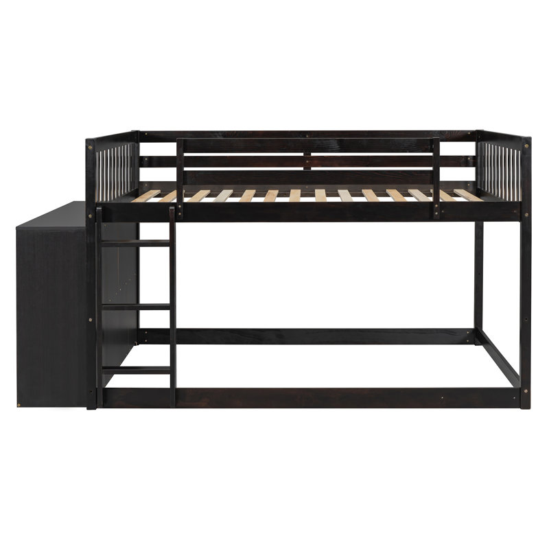 Lit escamotable avec système de levage et de bureau hydraulique, style moderne, peu encombrant, Espresso, Double sur double
