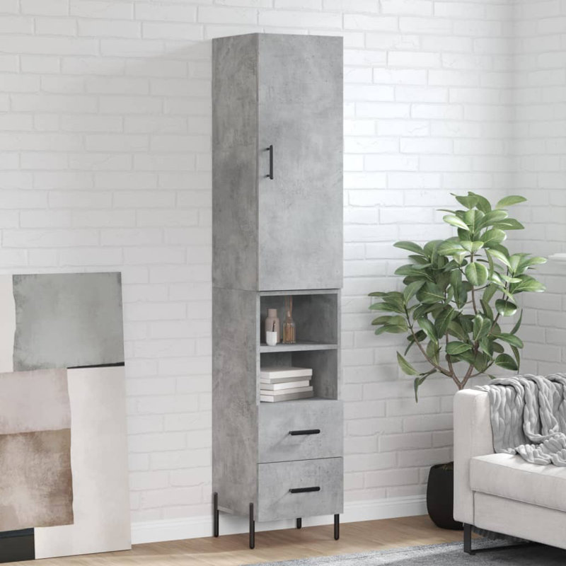 Mordon 34.5cm Sideboard, Concrete Grey