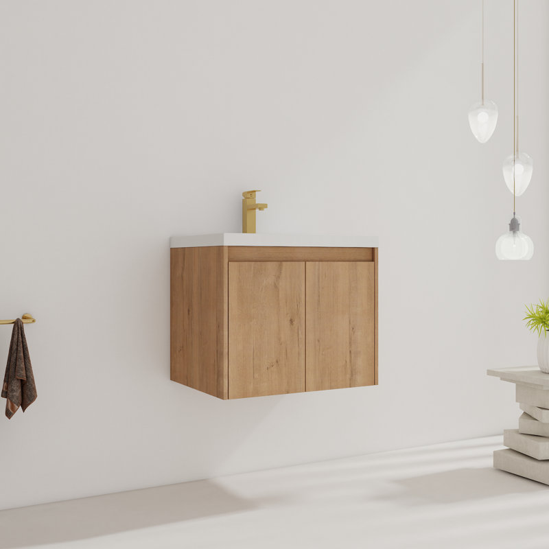  Ensemble de meuble-lavabo simple 24 po avec plateau en résine Bellmead