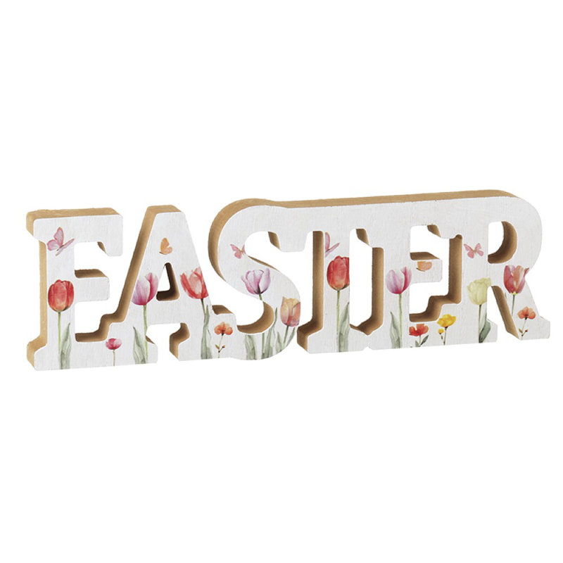 Tulip Print Wooden Easter Sign