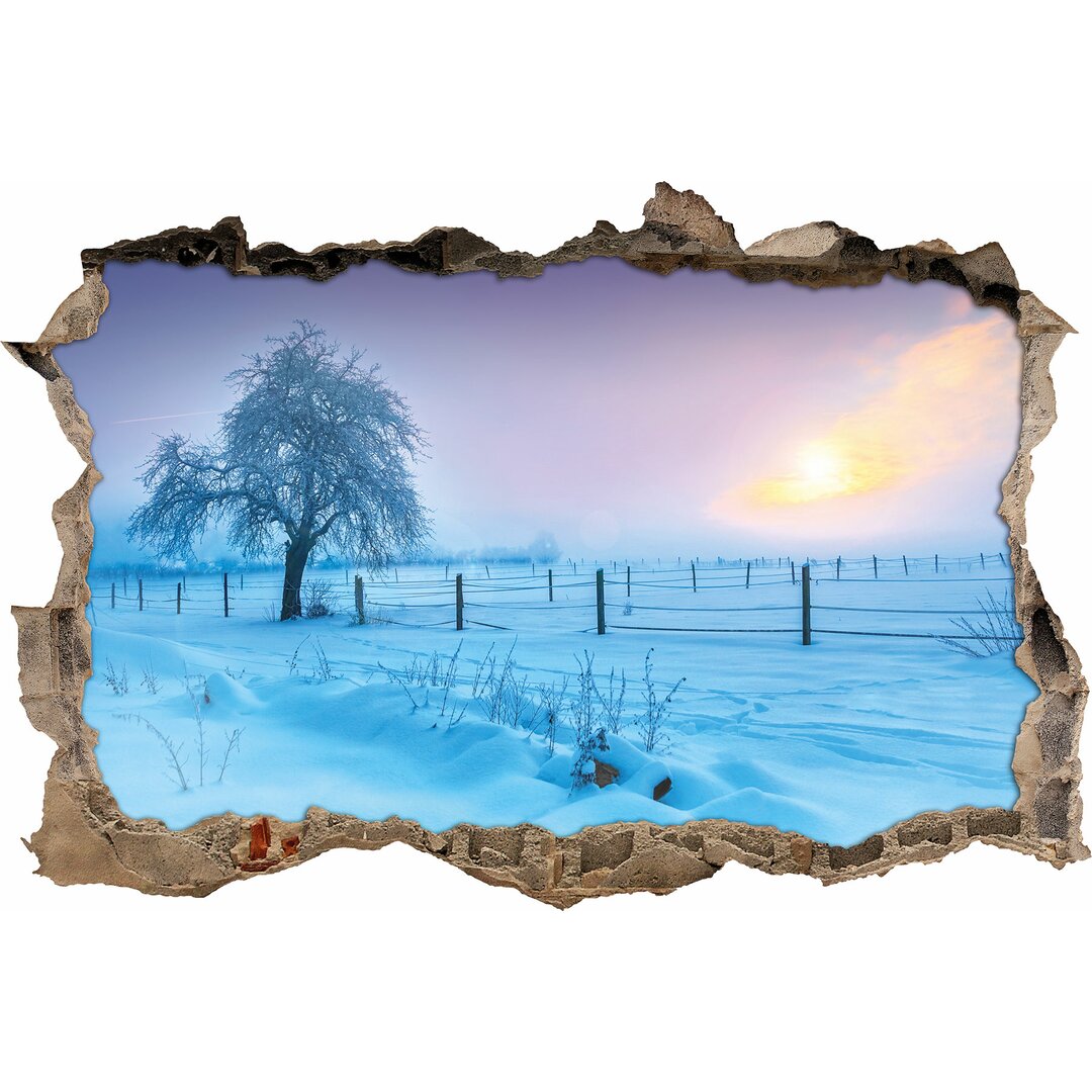 Wandtattoo Baum in Winterlandschaft