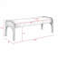 Banc long rembourré en chenille de 50,25 pouces avec pieds en bois massif, parfait pour les repas et les vestibules modernes-2004922189-2004922195
