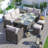 Ikisha Rectangular 8 - Person 71" Long Dining Set with Cushions