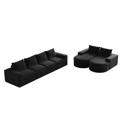 Canapé modulaire en L Chenille