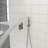 Dual Shower Head  10 Inch Wall Mounted Square Shower System With Roughin Valve, Brushed Nickel-124944768