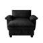 Chaise longue surdimensionnée avec repose-pieds et rangement, revêtue de chenille douce-494926289