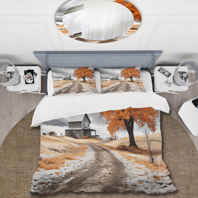 Ensemble de housse de couette en microfibre / polyester Farmhouse, Housse de couette pour très grand lit et 2 très