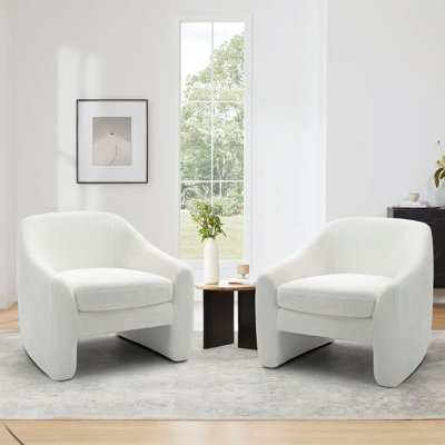 Fauteuil demi-tonneau rembourré Esly