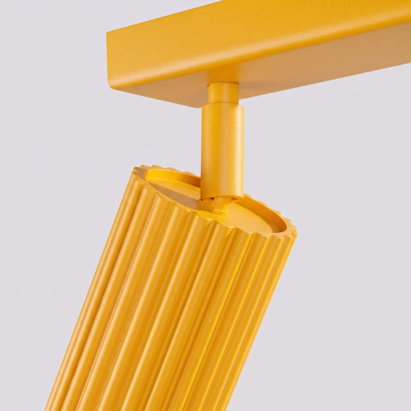 Karbon Aluminium Flush Mount, Yellow, 30x6,5x16,5 cm