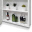 Armoire à pharmacie 24 po x 32 po à fixation murale ou encastrée en métal blanc avec miroir