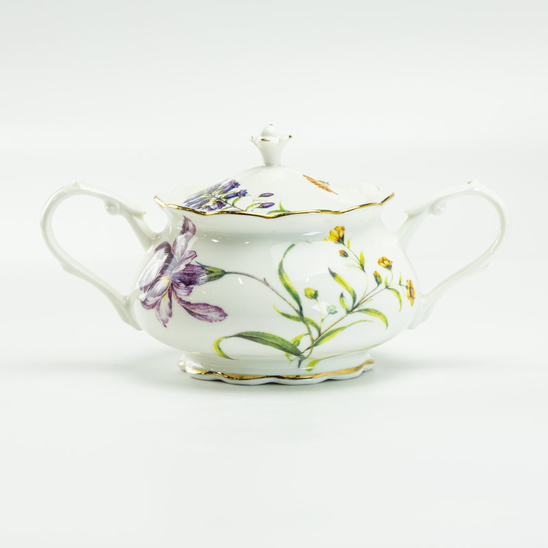 Sugar And Creamer Set with Lid