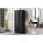 Bathroom Storage Cabinet With Doors And Drawer, Multiple Storage Space, Adjustable Shelf, Black-1269336609