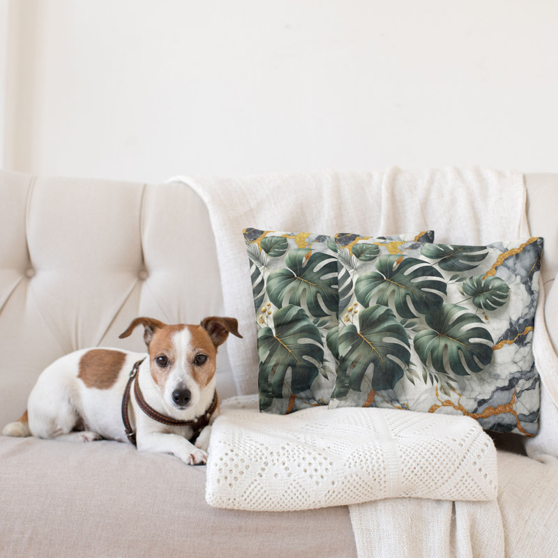 429421_Ambesonne Housse de coussin Monstera, H 20 po x l 20 po