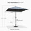 Parasol gris avec table de marché George Oliver-1098835166