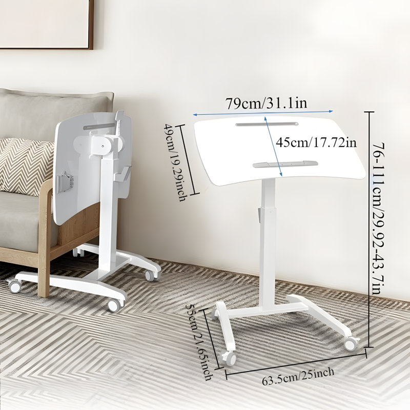 Portable Laptop Desk With Adjustable Height, Foldable And Flip Design For Work, Study, And Presentations
