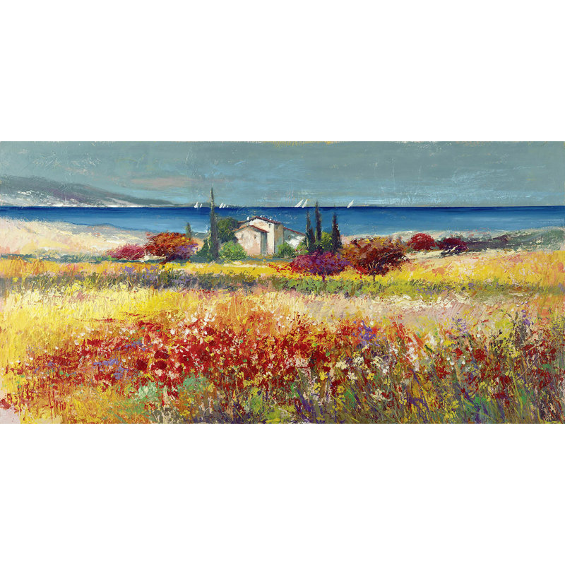Mediterranean Dream by Luigi Florio - Wrapped Canvas Painting, 50cm H x 100cm W x 4cm D