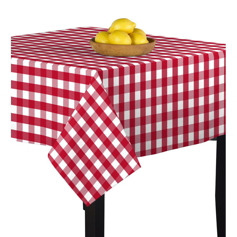 Makaila Picnic Check Tablecloth, Red