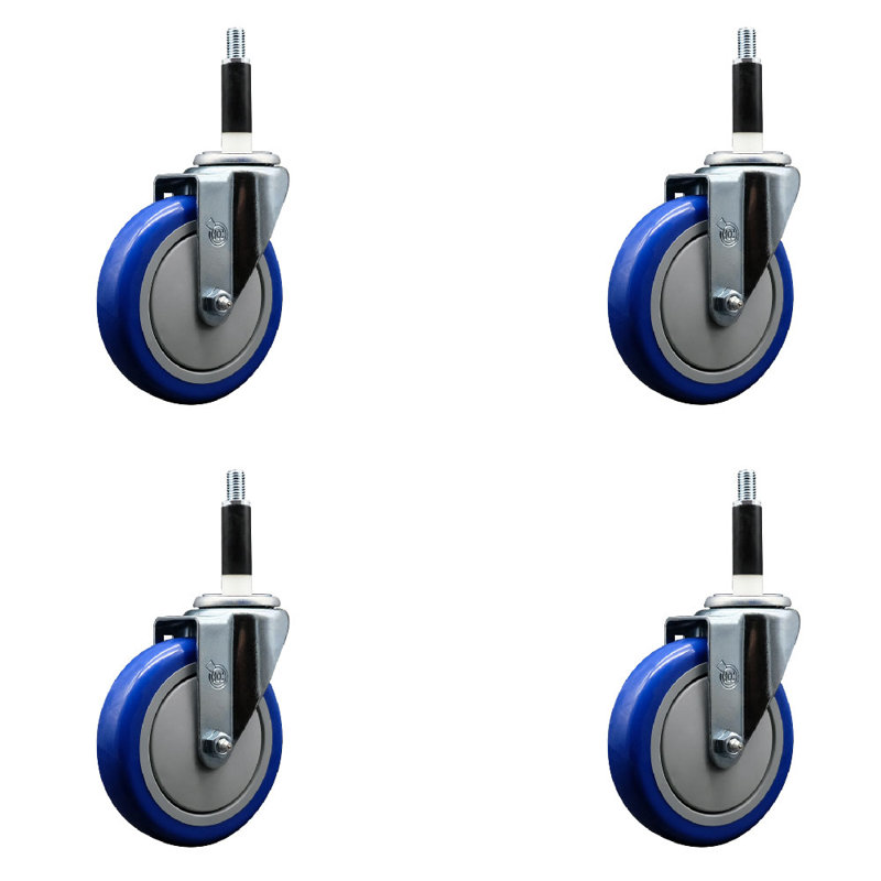 Ensemble de roulettes extensibles 7/8 pouces Poly Wheel, Bleu
