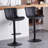 Swivel Height Adjustable Bar Stools Faux Leather Upholstered Counter Stools With Metal Frame-662277681