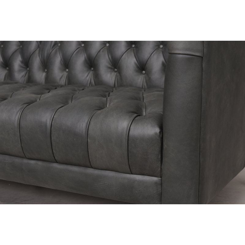 Williams Leather Sofa-75"-Nat Wash Camel, Brown Genuine Leather