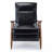 Black Wood Arm Push Back Recliner Chair-1630771102