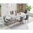 Luxury 68" Dining Table Set for, White Faux Marble Dining Table with Velvet Dining Chairs, Modern Kitchen Table and Chairs Set, Luxury Dining Table Set for Kitchen Dining-105955331-105955333-105955332