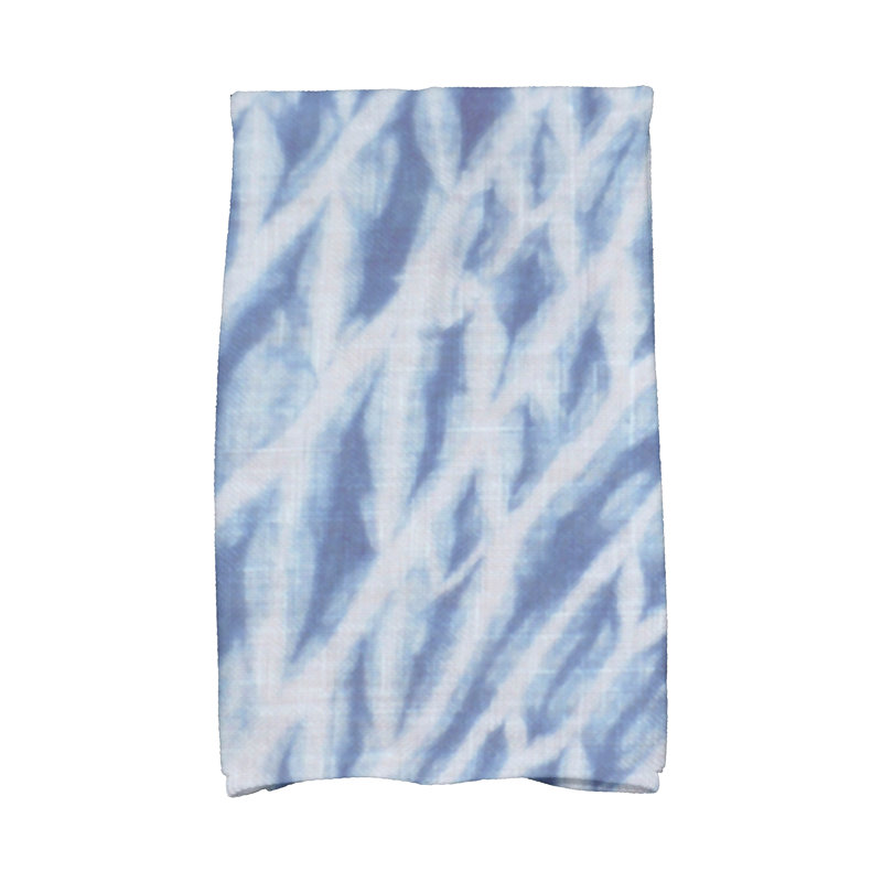 Débarbouillette à imprimé fantaisie Shibori, bleu