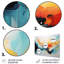 Bleu et orange, vagues abstraites colorées II - art mural abstrait en métal MT134534-679566446