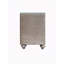 Table de chevet en velours beige Lucienne