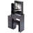 29.2" Small Space Left Bedside Cabinet Vanity Table + Cushioned Stool,Extra Large Right Sliding Mirror,Multi Layer High Capacity Storage,Practical Fashionable Dresser,Suitable For Small Space