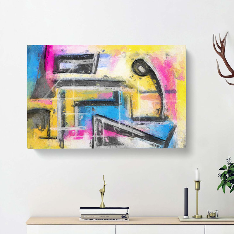 Abstract Art Painting Vol.51 - Wrapped Canvas, 50cm H x 76cm W x 3cm D
