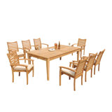 Outdoor 9 - Piece Teak Dining Set