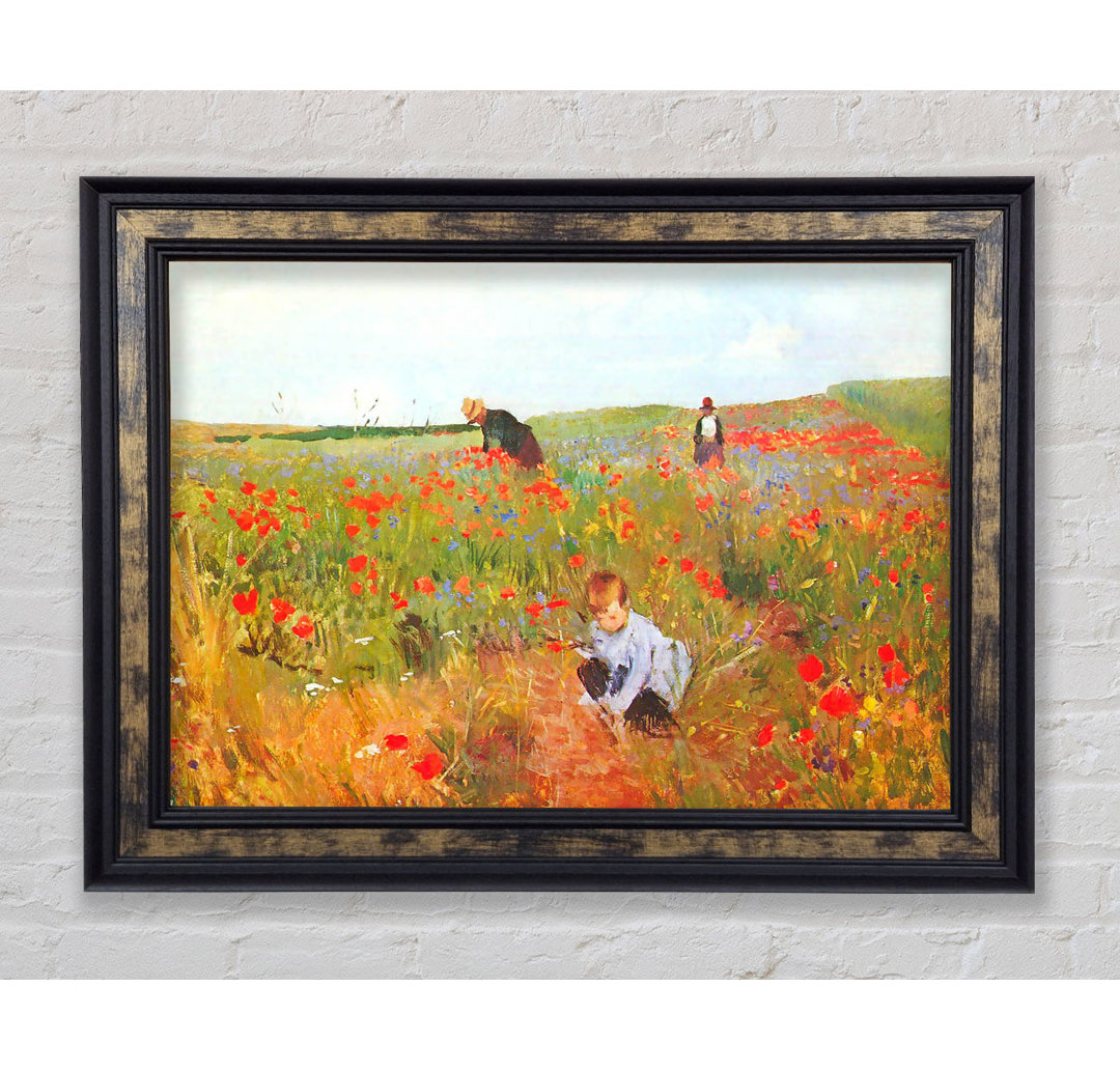 Cassatt Poppy In The Field - Einzelner Bilderrahmen Kunstdrucke