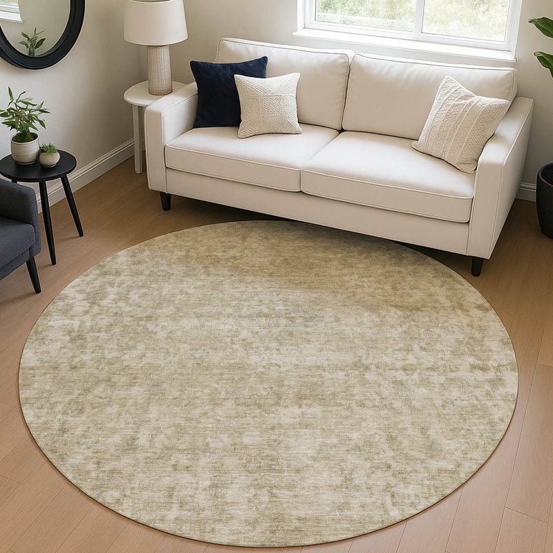 Tapis intérieur / extérieur brun clair Felissae, 8 pi x 8 pi