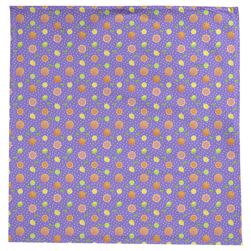 Leffel Fruit Pattern Tablecloth, Purple