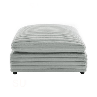 Jenny Plush Polyester 40 In. Square Ottoman