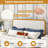 Dunkin Upholstered Metal Platform Bed-2144069452